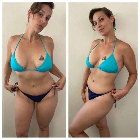 VENUS Bikini Set Blue Swimsuit Adjustable 34D Top 6 Bottom - Picture 3 of 11